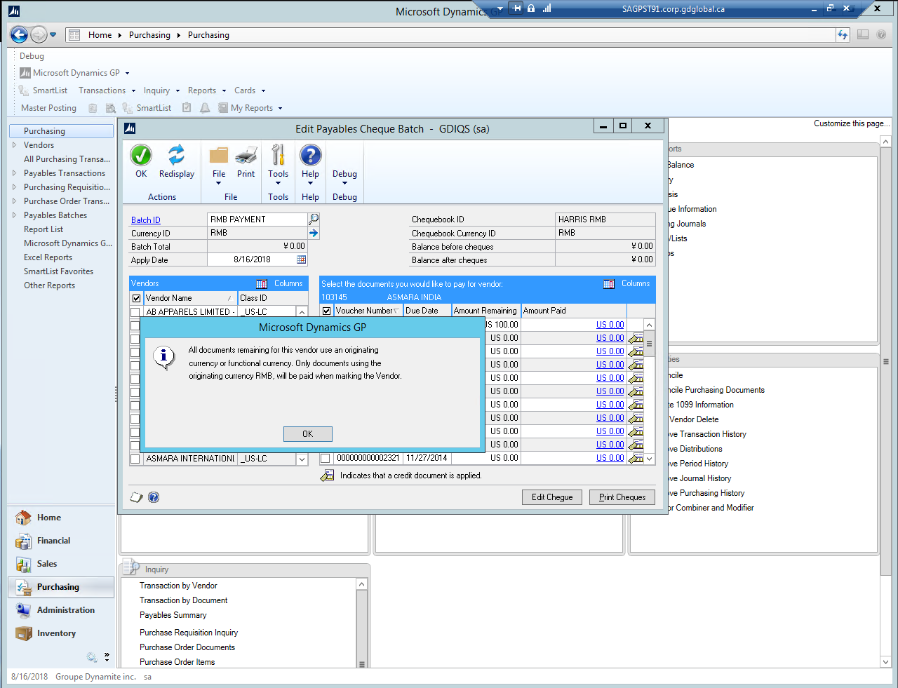 Payable error Payable error