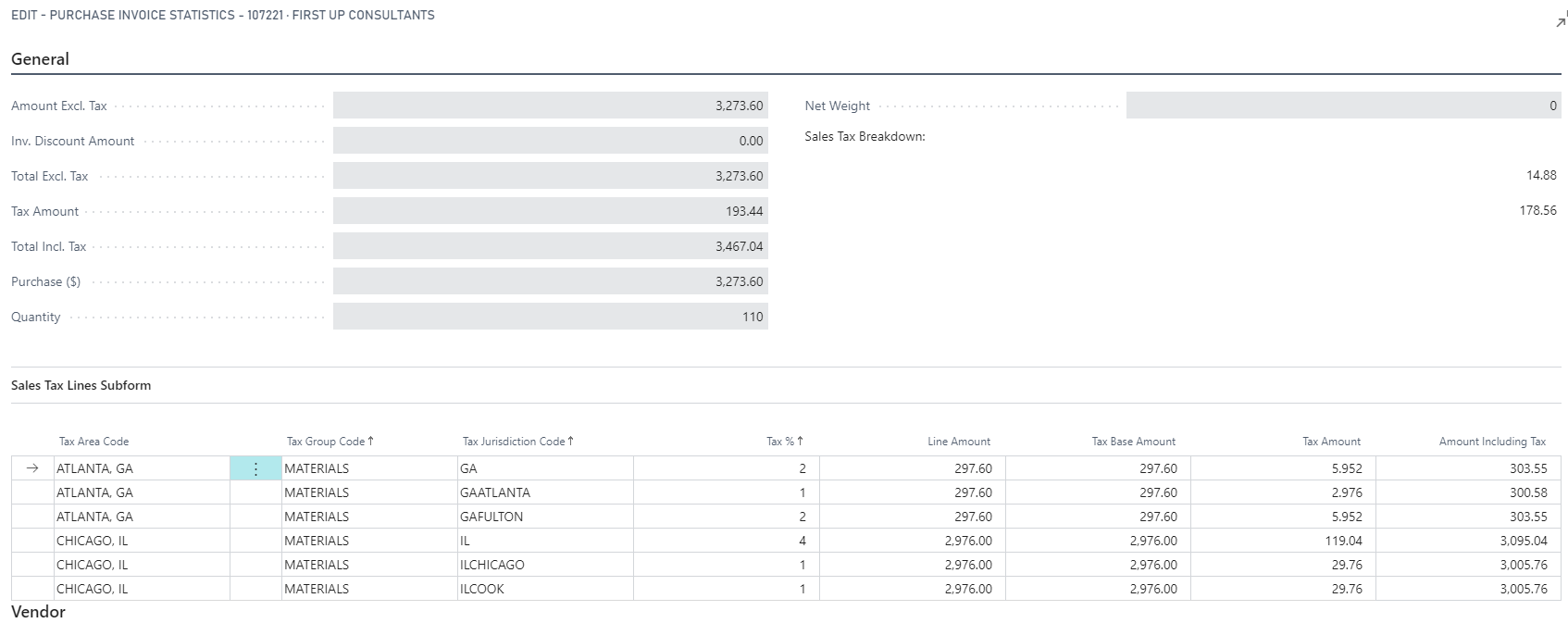Tax Area Code Sample Discussions – Dynamics Business Central (NAV) – Dynamics Communities